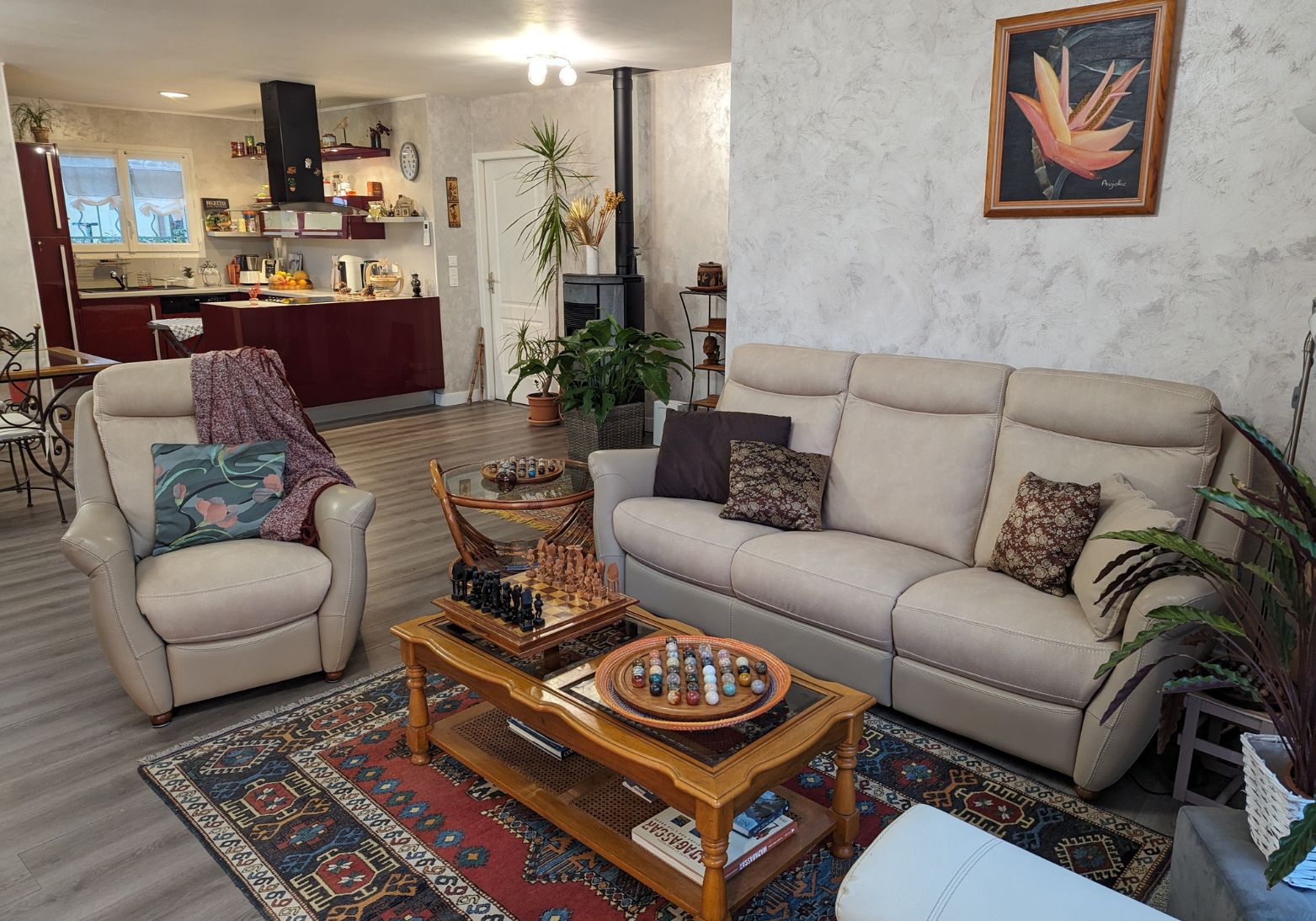 Rénovation de salon canapé dans une maison landes
